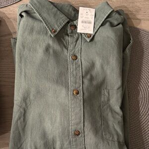 J. Crew Green Casual Button Down Shirt NWT SIZE XL